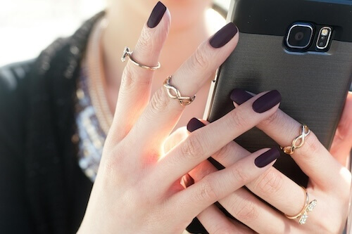 Jewelry and smartphone