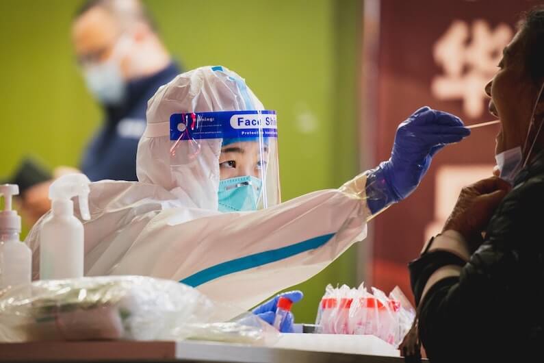 Covid testing in China