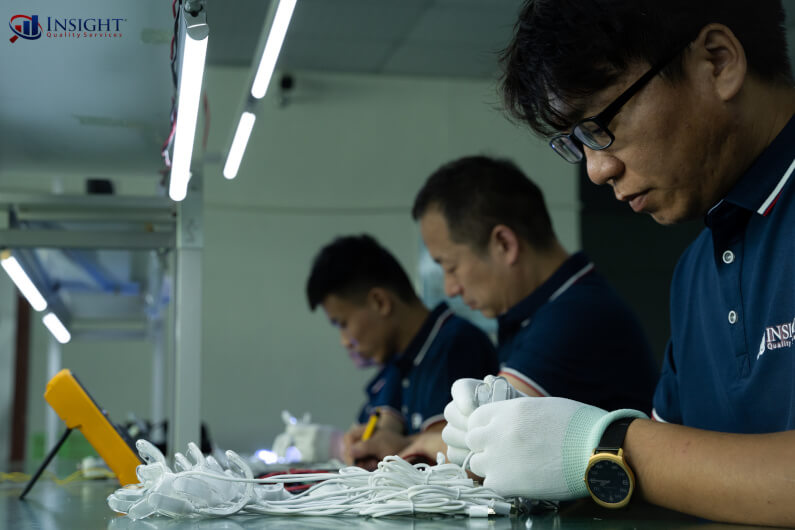 Insight inspectors checking electronics