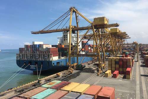 Containers and ships