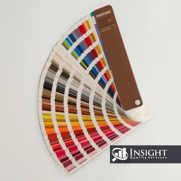 A pantone book spread out like a fan