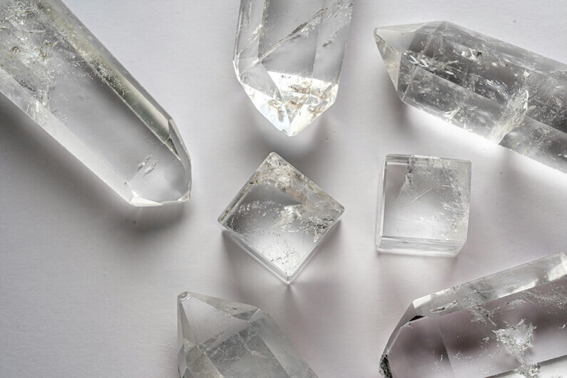 Various quartz crystals